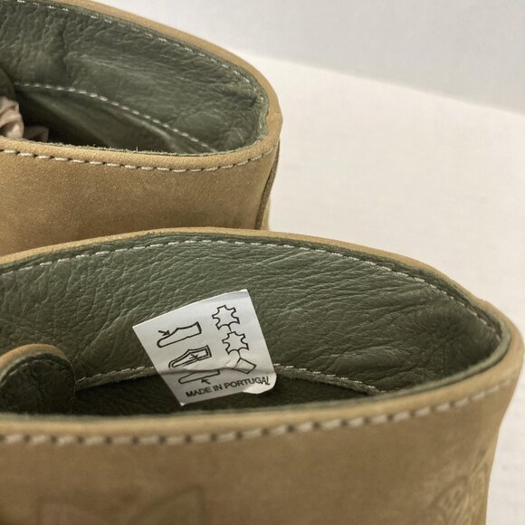 Gudrun Sjoden Suede Lace Up Embossed Boots Womens US 6 / EU 36 Tan Ankle Floral - Picture 11 of 15